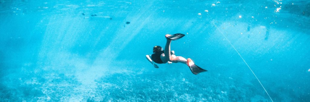 woman snorkeling in the ocean